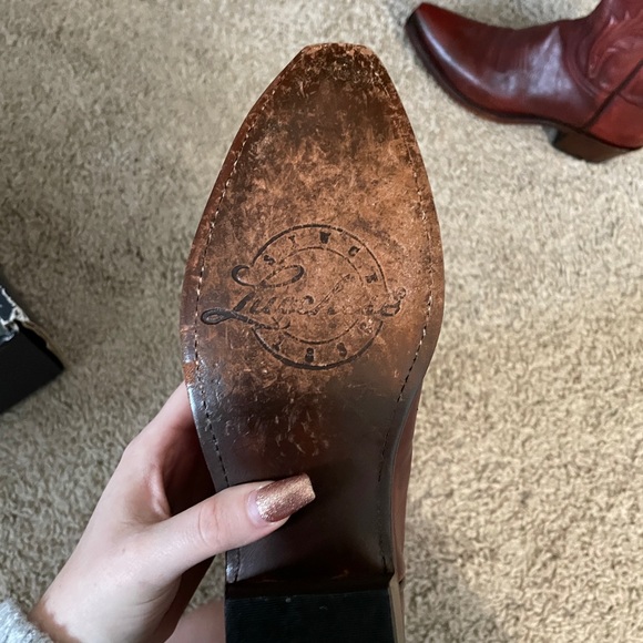 Lucchese Nicole Limited Edition Burnt Wine Boot - Picture 6 of 8